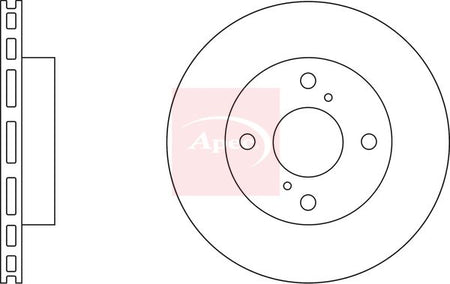 Apec DSK2801 Brake Disc - 1
