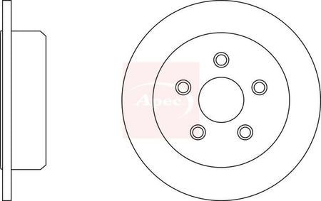 Apec DSK2802 Brake Disc - 1