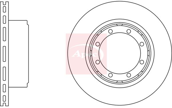 Apec DSK2805 Brake Disc - 1