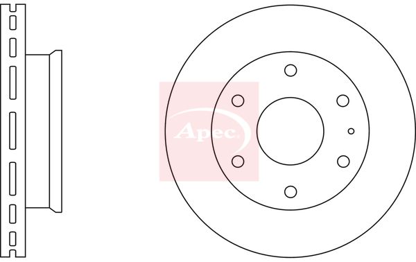 Apec DSK2806 Brake Disc - 1