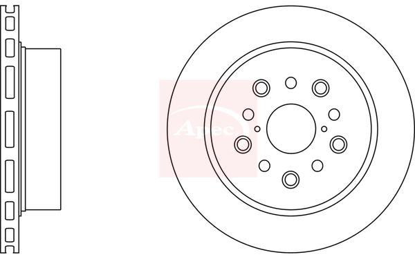 Apec DSK2807 Brake Disc - 1