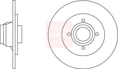Apec DSK2813 Brake Disc - 1
