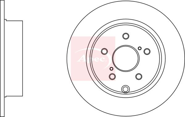 Apec DSK2814 Brake Disc - 1