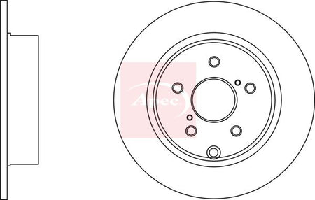 Apec DSK2814 Brake Disc - 1