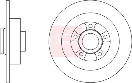 Apec DSK2822 Brake Disc - 1
