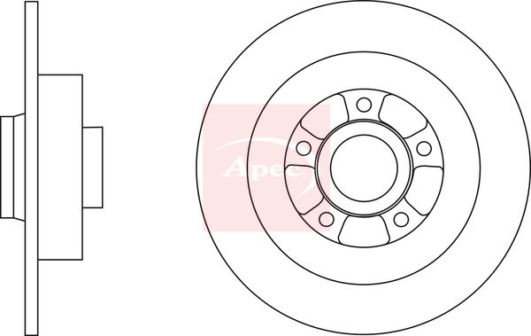 Apec DSK2822 Brake Disc - 1