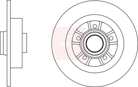 Apec DSK2824 Brake Disc - 1