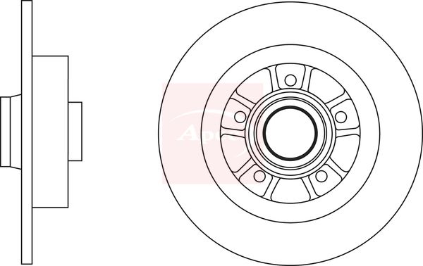 Apec DSK2824 Brake Disc - 1
