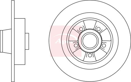 Apec DSK2825 Brake Disc - 1