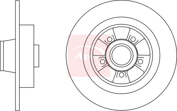 Apec DSK2825 Brake Disc - 1