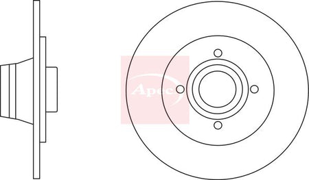 Apec DSK2826 Brake Disc - 1