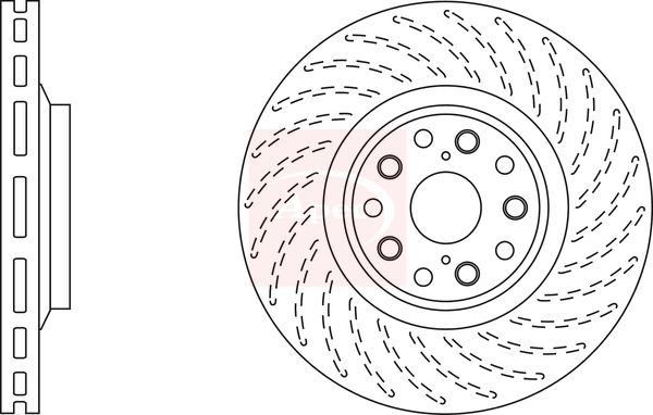 Apec DSK2828 Brake Disc - 1