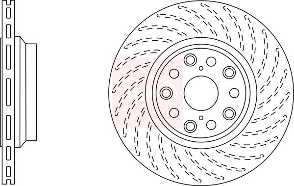Apec DSK2830 Brake Disc - 1