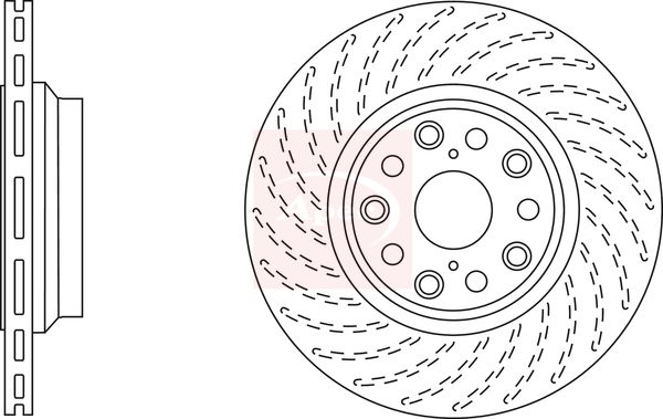 Apec DSK2831 Brake Disc - 1