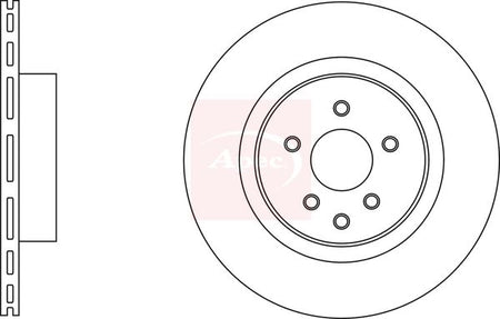 Apec DSK2834 Brake Disc - 1