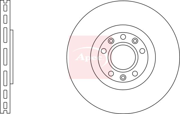Apec DSK2836 Brake Disc - 1