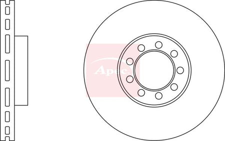 Apec DSK2842 Brake Disc - 1