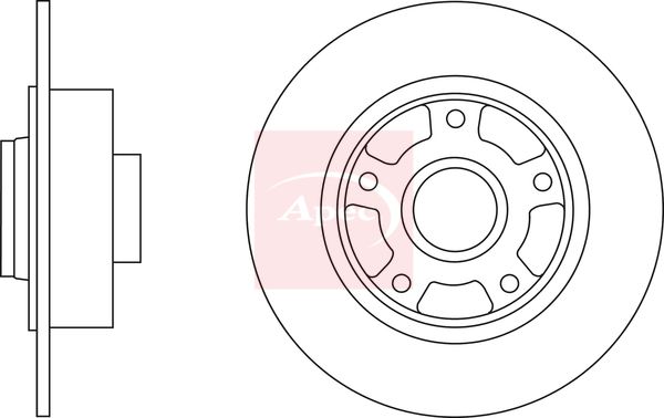 Apec DSK2843 Brake Disc - 1