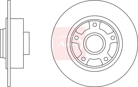 Apec DSK2843 Brake Disc - 1