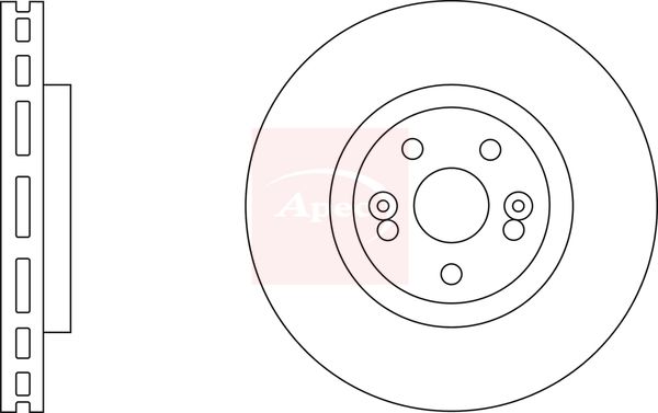 Apec DSK2845 Brake Disc - 1
