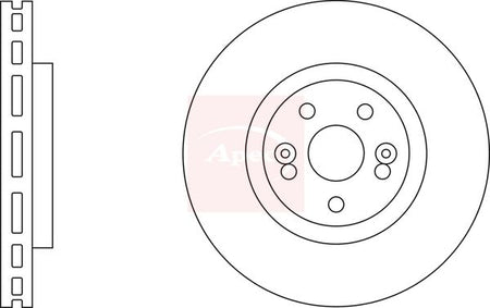 Apec DSK2845 Brake Disc - 1