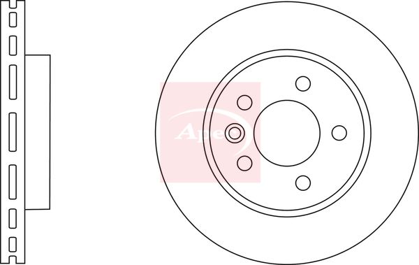 Apec DSK2847 Brake Disc - 1