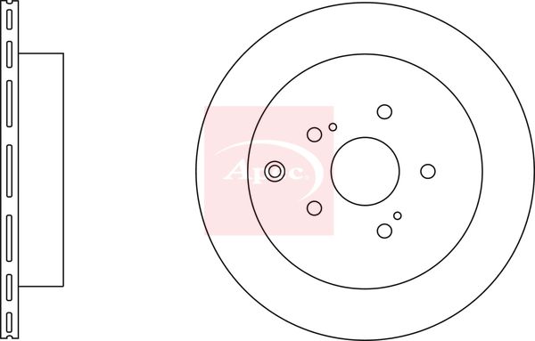 Apec DSK2852 Brake Disc - 1