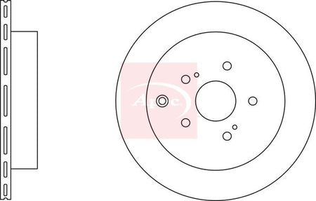 Apec DSK2852 Brake Disc - 1
