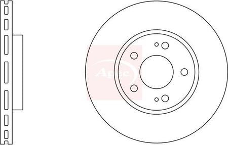 Apec DSK2856 Brake Disc - 1