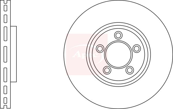 Apec DSK2857 Brake Disc - 1