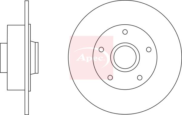Apec DSK2871 Brake Disc - 1