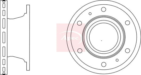 Apec DSK2872 Brake Disc - 1