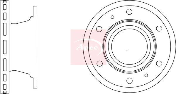 Apec DSK2873 Brake Disc - 1