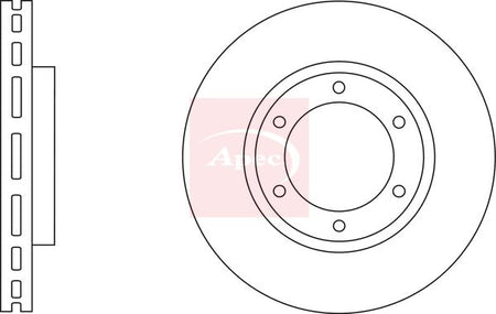 Apec DSK2878 Brake Disc - 1