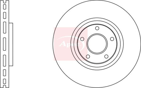 Apec DSK2880 Brake Disc - 1