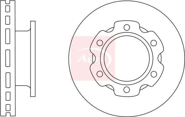 Apec DSK2881 Brake Disc - 1