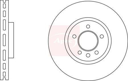 Apec DSK2884 Brake Disc - 1