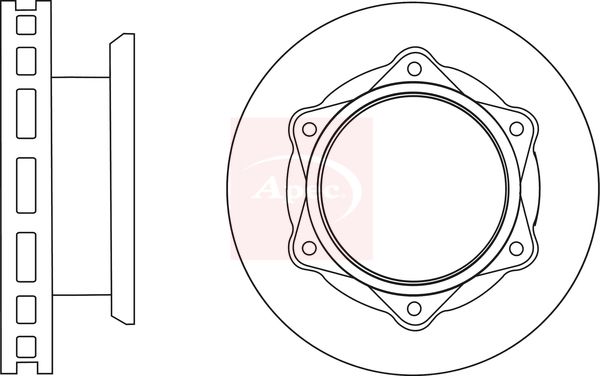Apec DSK2891 Brake Disc - 1