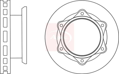 Apec DSK2891 Brake Disc - 1