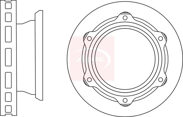 Apec DSK2892 Brake Disc - 1
