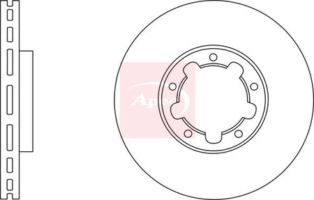 Apec DSK2904 Brake Disc - 1