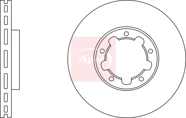 Apec DSK2904 Brake Disc - 1
