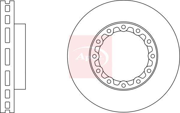 Apec DSK2907 Brake Disc - 1