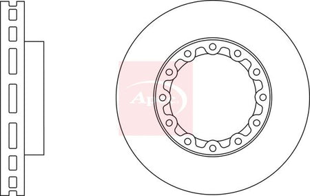 Apec DSK2907 Brake Disc - 1