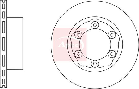Apec DSK2908 Brake Disc - 1