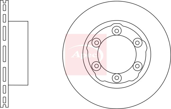 Apec DSK2908 Brake Disc - 1