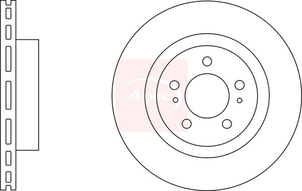 Apec DSK2914 Brake Disc - 1