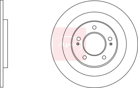 Apec DSK2923 Brake Disc - 1