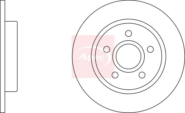 Apec DSK2926 Brake Disc - 1