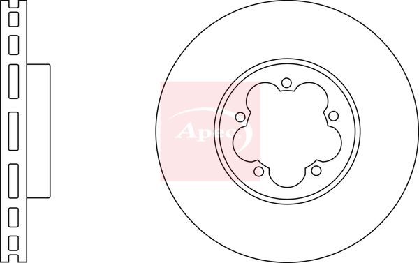 Apec DSK2928 Brake Disc - 1